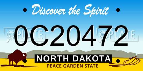 0C20472 North Dakota License Plate