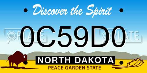 0C59D0 North Dakota License Plate