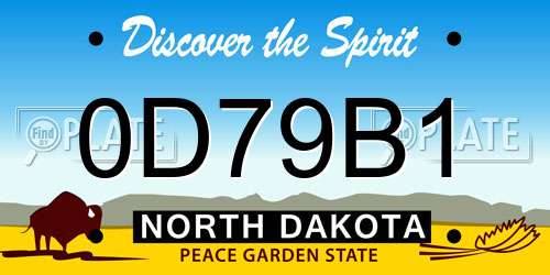 0D79B1 North Dakota License Plate