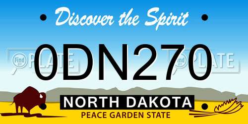 0DN270 North Dakota License Plate