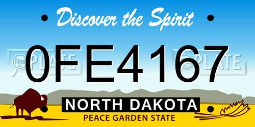 0FE4167 North Dakota License Plate
