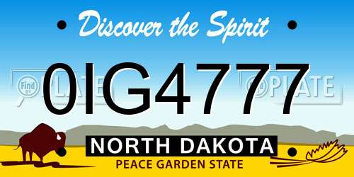 0IG4777 North Dakota License Plate