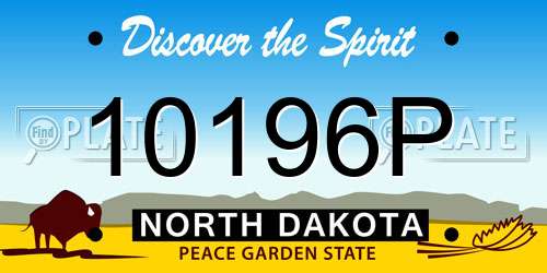 10196P North Dakota License Plate