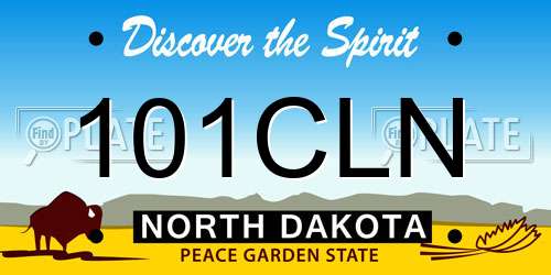 101CLN North Dakota License Plate