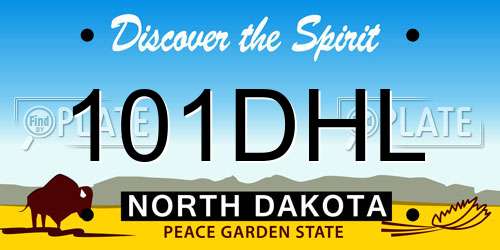 101DHL North Dakota License Plate
