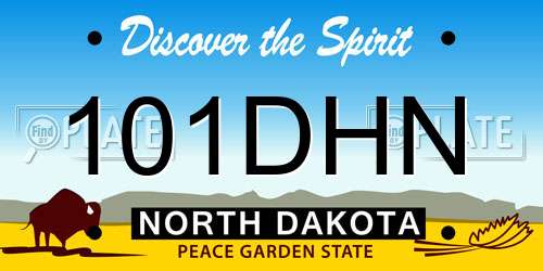 101DHN North Dakota License Plate