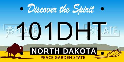 101DHT North Dakota License Plate