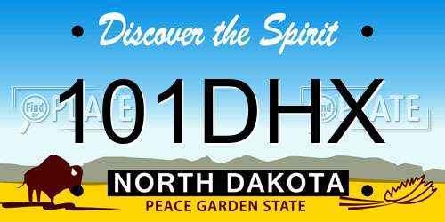 101DHX North Dakota License Plate