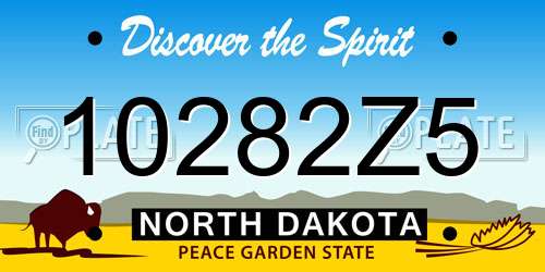 10282Z5 North Dakota License Plate