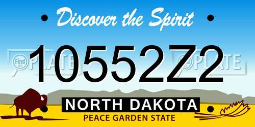 10552Z2 North Dakota License Plate