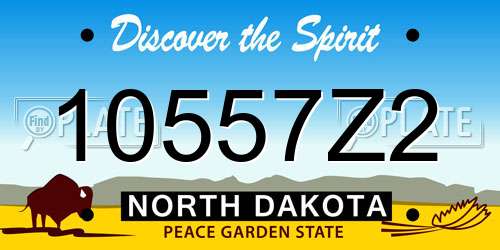10557Z2 North Dakota License Plate