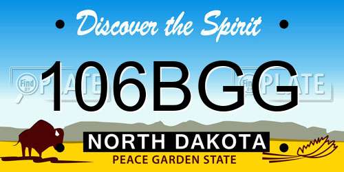 106BGG North Dakota License Plate