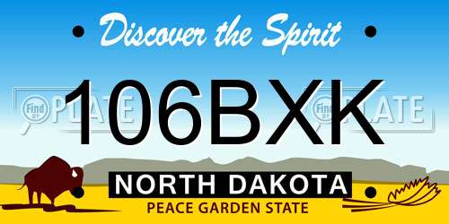 106BXK North Dakota License Plate