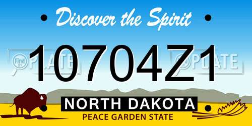 10704Z1 North Dakota License Plate