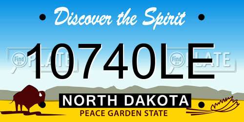 10740LE North Dakota License Plate