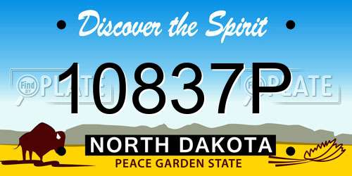10837P North Dakota License Plate