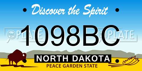1098BC North Dakota License Plate