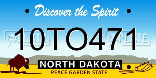 10TO471 North Dakota License Plate