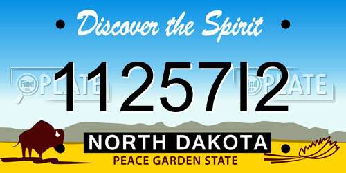 11257I2 North Dakota License Plate