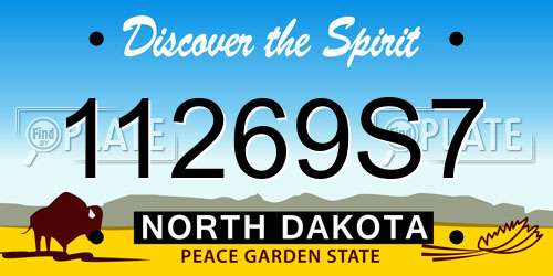 11269S7 North Dakota License Plate