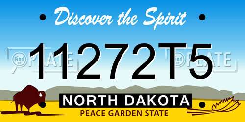 11272T5 North Dakota License Plate