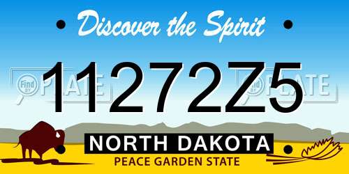 11272Z5 North Dakota License Plate