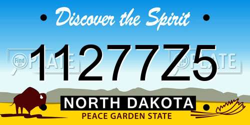11277Z5 North Dakota License Plate