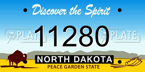11280 North Dakota License Plate