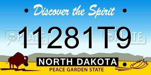 11281T9 North Dakota License Plate