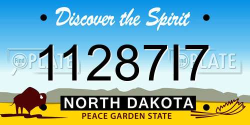 11287I7 North Dakota License Plate