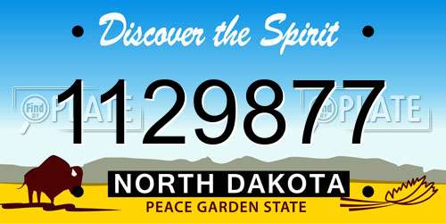 1129877 North Dakota License Plate