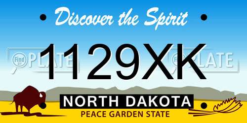 1129XK North Dakota License Plate