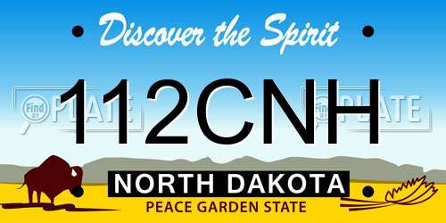 112CNH North Dakota License Plate