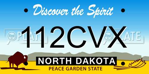 112CVX North Dakota License Plate