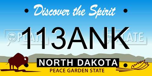 113ANK North Dakota License Plate