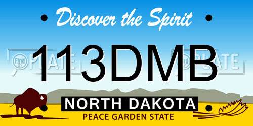 113DMB North Dakota License Plate