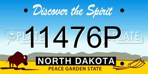 11476P North Dakota License Plate