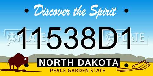 11538D1 North Dakota License Plate