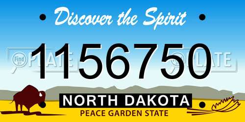 1156750 North Dakota License Plate