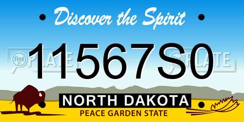 11567S0 North Dakota License Plate
