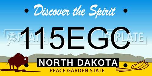 115EGC North Dakota License Plate
