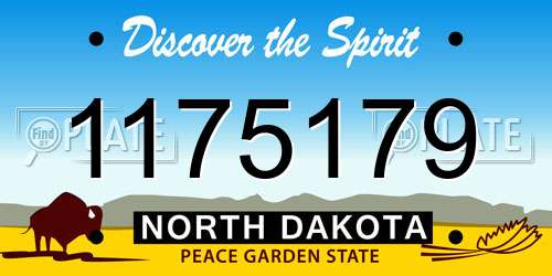1175179 North Dakota License Plate