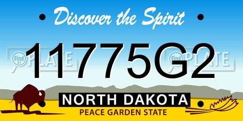 11775G2 North Dakota License Plate
