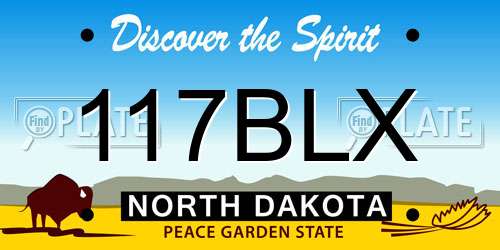 117BLX North Dakota License Plate