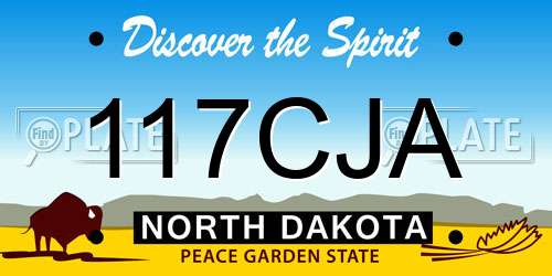 117CJA North Dakota License Plate