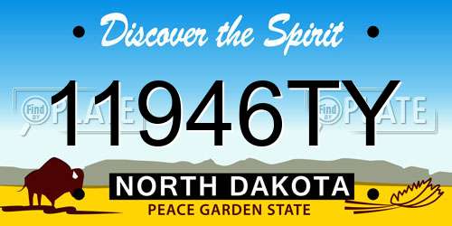 11946TY North Dakota License Plate