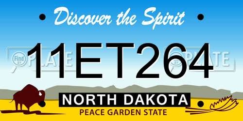 11ET264 North Dakota License Plate
