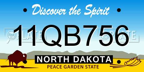 11QB756 North Dakota License Plate