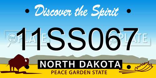 11SS067 North Dakota License Plate