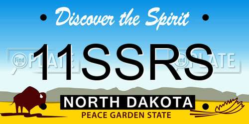11SSRS North Dakota License Plate